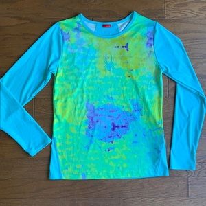 Spyder Long Sleeve Teal Athletic Water Sport Shirt Youth Size XL (18)
